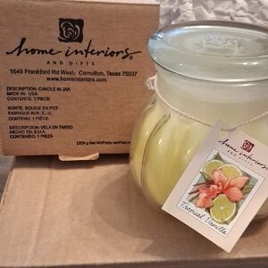 Nwt& Box! Home Interiors Tropical Vanilla Candle - Yellow
